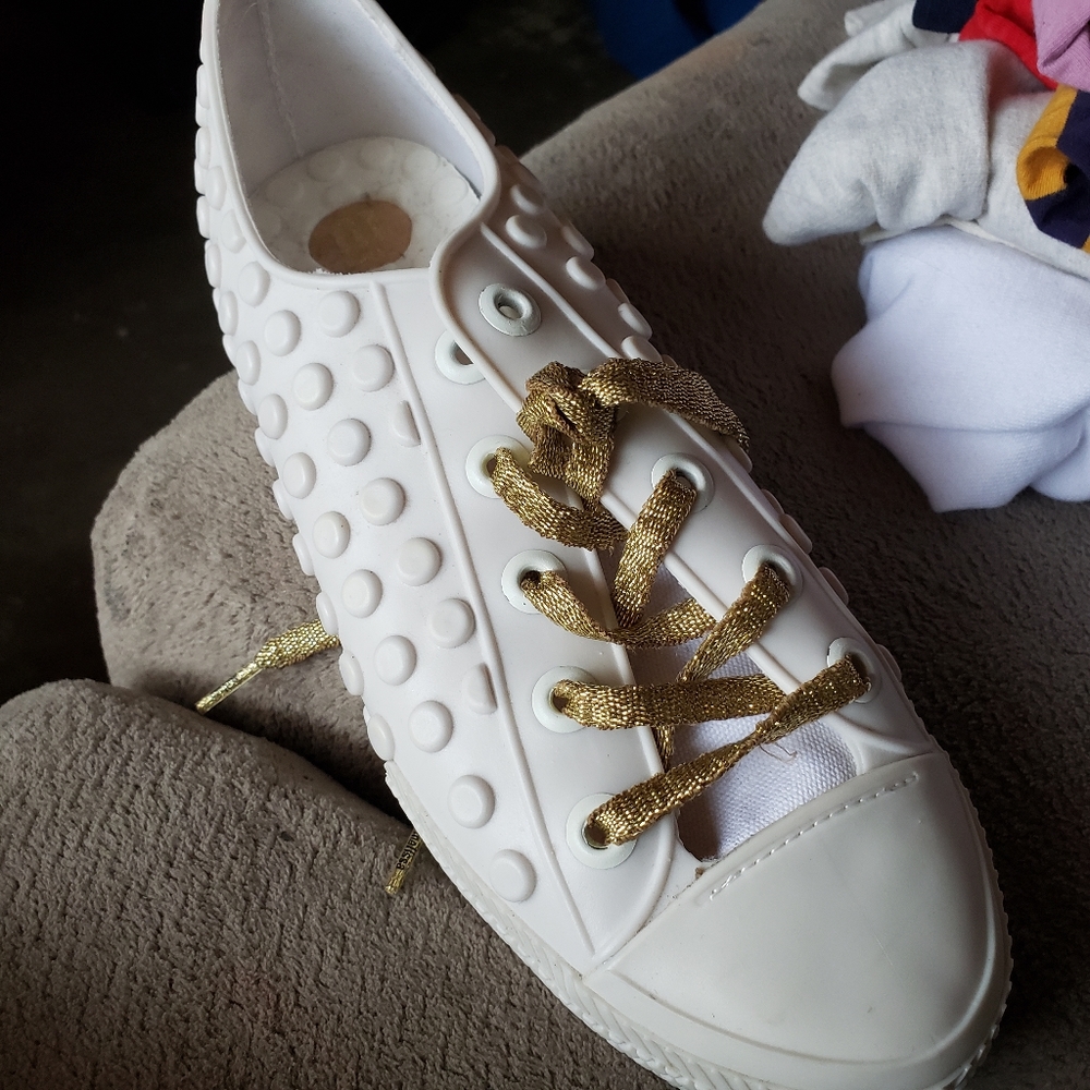 White melissa dot shoes